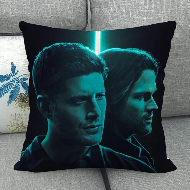 Custom Supernatural Pillowcase Wedding Decorative Cotton Linen Pillow Case For Home Pillow Cover 45X45(One Sides)