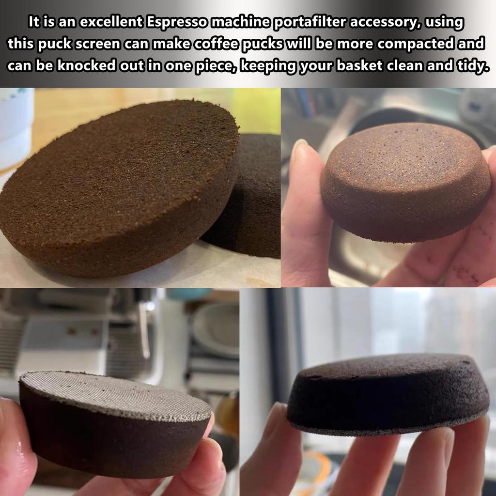 NEOUZA V3 Espresso Pack Screen, 58.5mm, 0.8mm Thick Mesh Filter, Stainless Steel, for Barista Coffee Portafilter Basket