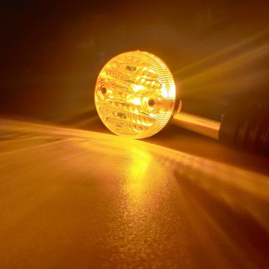 Chrome Amber Motorcycle New Turn Signal Lights Super Lamp Bright Car Accessories