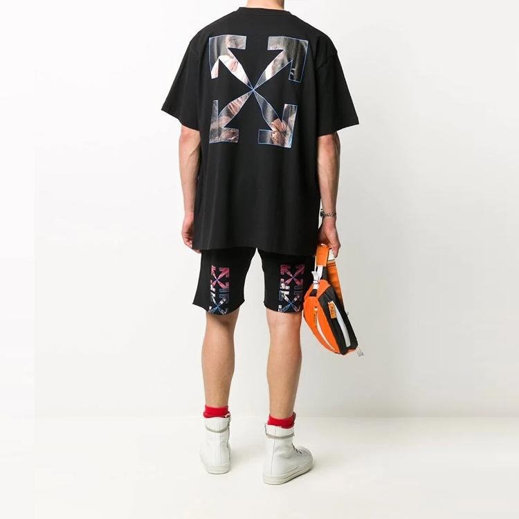 Off-White Caravaggio Angel S/S Over Tee Black Men Streetwear OMAA038E20JER0061010