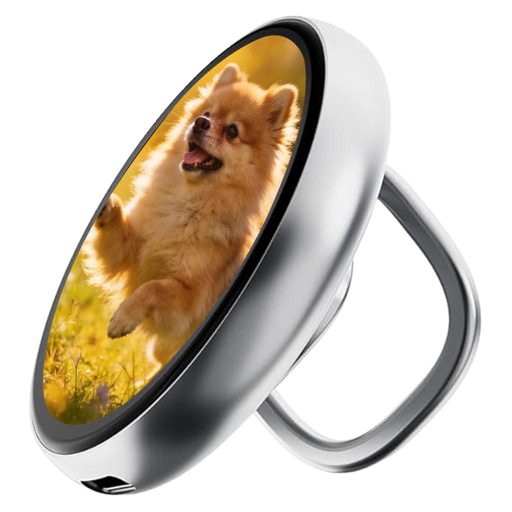 Electronic Anime E-Badge 1.85-In IPS BT Connection Peripheral Badges Dynamic Smart Display Screen Tag Pins Gift for Friends