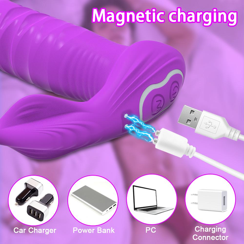 Wireless Bluetooth APP Dildo Vibrator Female Telescopic Anal Butt Plug G Spot Clitoris Stimulator Wear Sex Toys for Women Panty