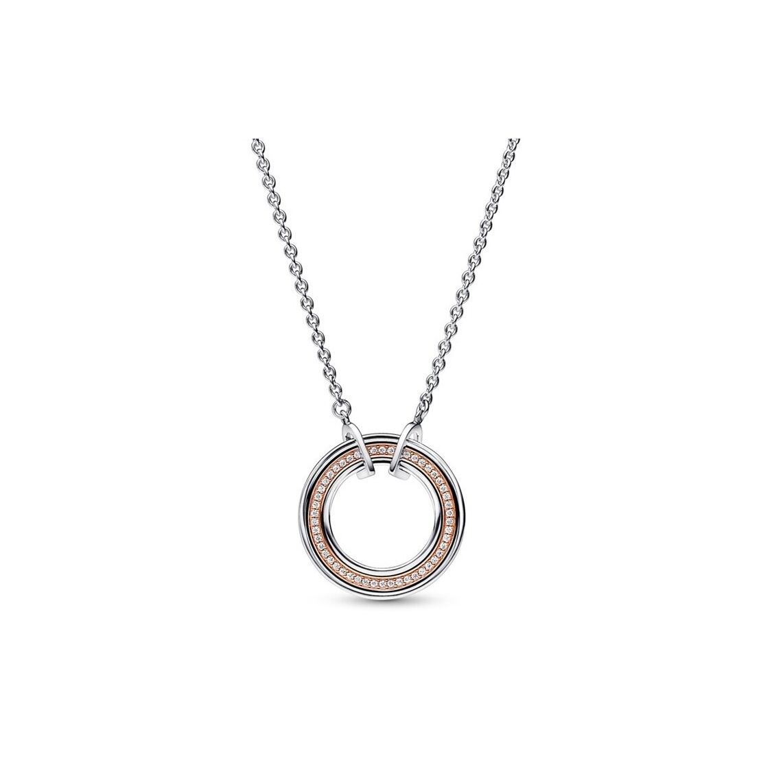 Pandora Round Pendant Necklace Unisex necklace Silver 382772C01-50 Box