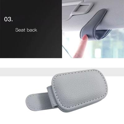 Magnetic Vehicle Sunshade Eyewear Retainer, Elegant, Flexible Clamp for Drivers and Spectacles Users, Convenient Storage