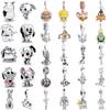 MINISO Disney 925 Silver Pig Dog Cat Scarecrow Charm Pendant For Bracelet Diy Exquisite Jewelry Gift