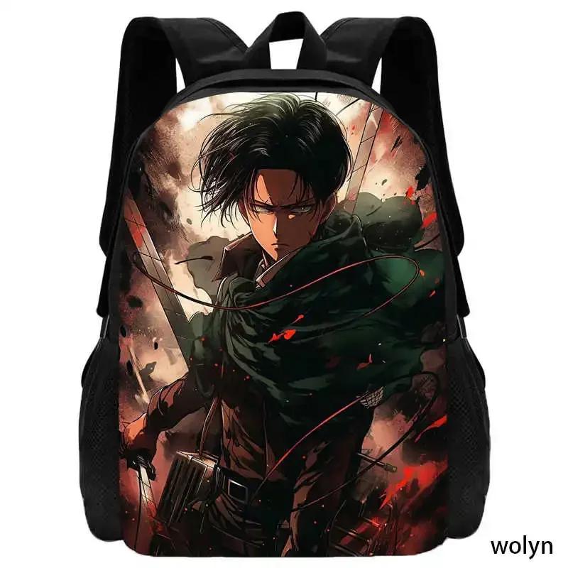 Cartoon School Bags for Boys Girls ,Mochila Attack On Titan School Backpack for Kindergarten,Cute Light Weight Kids Bags