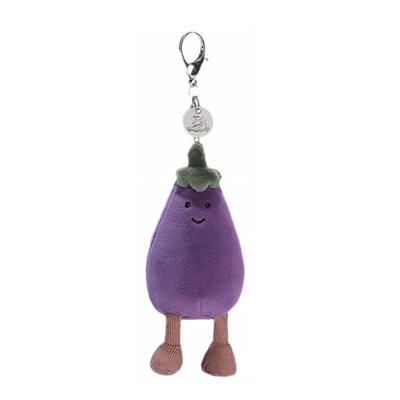 Jellycat Fun Food Series Lively Eggplant Bag Decoration Cute Fun Doll Plush Pendant 12cm Height