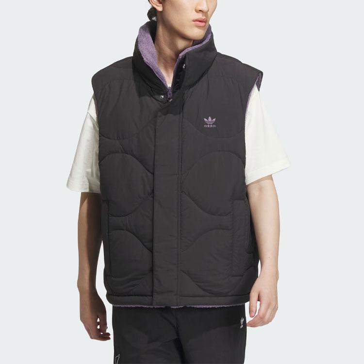 adidas Originals M1 Down Vest 600 Fill Color Block Logo Reversible Sports Vest Men Vests Black IM8438