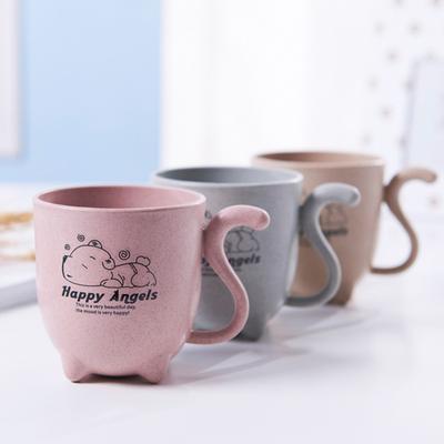 Tazza per acqua con manico ergonomico, grande capacità, senza BPA, per bambini, con beccuccio a forma di cartone animato