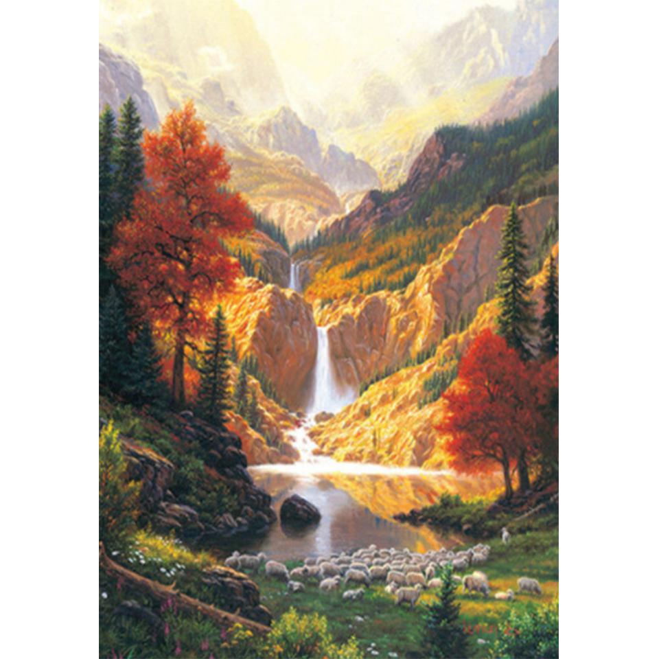 

5D DIY Алмазная картина Пейзаж Стразы Алмазная вышивка Картина Мозаика Художник Домашнее украшение Набор для вышивки крестом Full Round 20x30CM