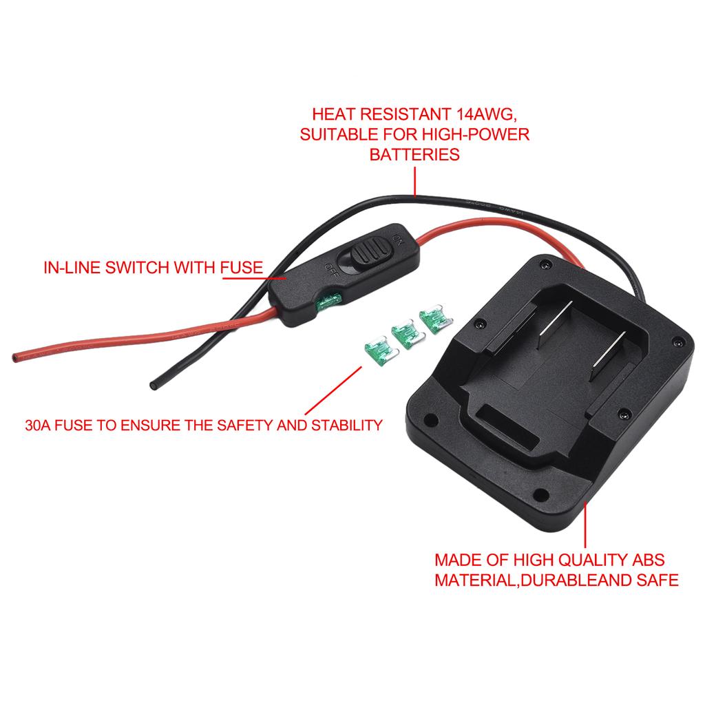 Adapter for Parkside X 20V Lithium Battery Power Connector Easy Installation with 14 Gauge Wire and Enhanced Safety Features