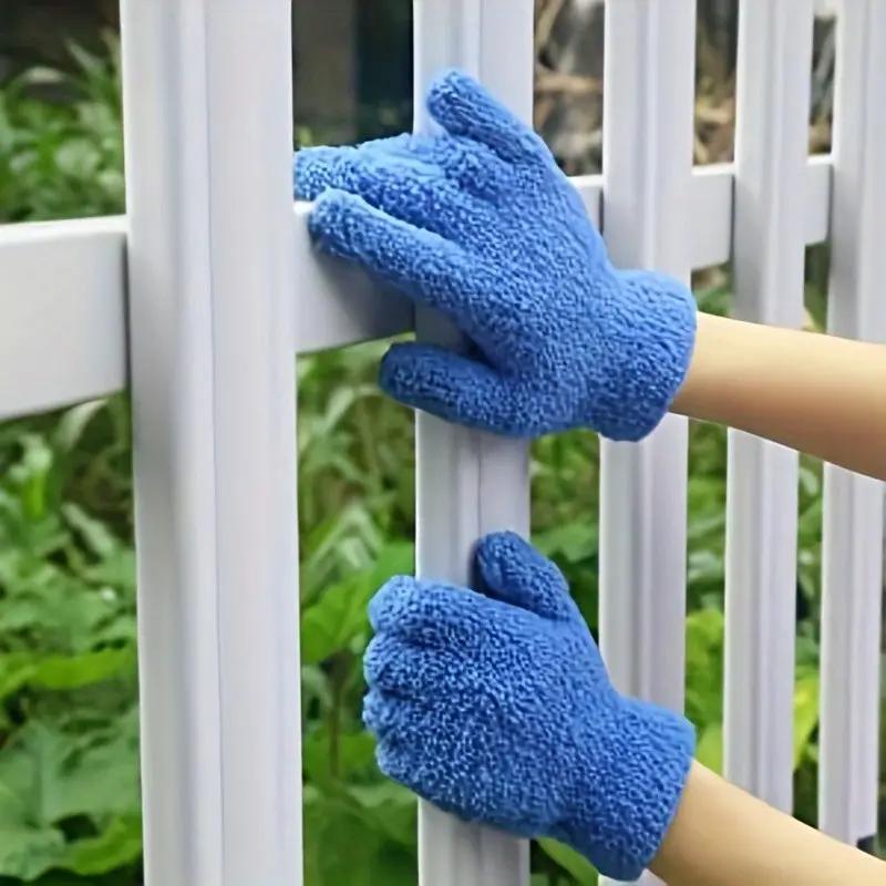 Microfiber Dusting Gloves for Efficient Cleaning - Ideal for Plants, Blinds & Hard-to-Reach Areas