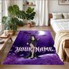 Crystal Velvet Rug Custom Name Text, Soft Non Slip Floor Mat Home DecorElvira Mistress of the Dark