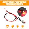 Keenso 4 Pcs 12V LED Pilot Light, 8mm Indicator Lamp Car Van Boat Indicator Light Pilot Dash Bulbs Directional Lamp(Red)