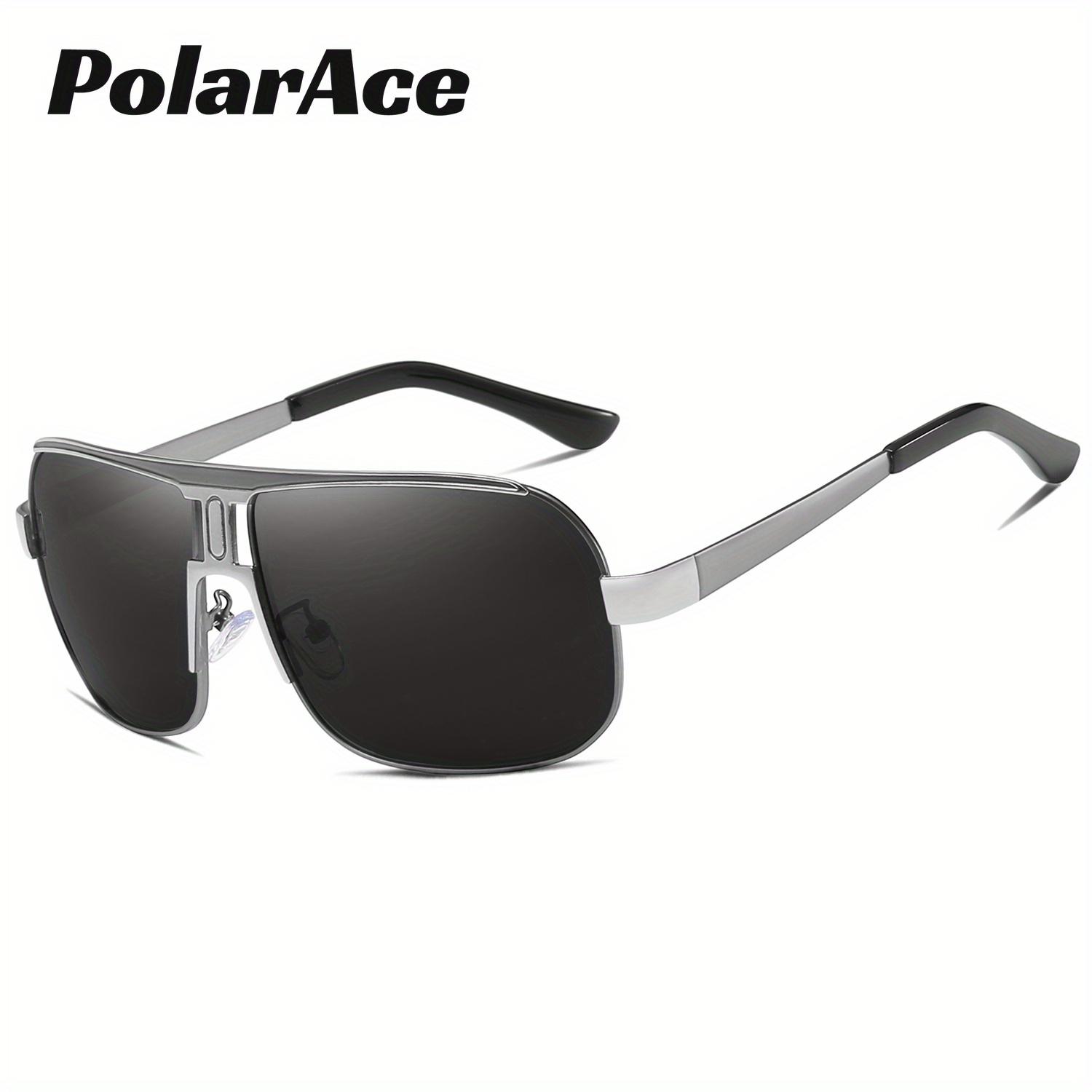 PolarAce Унисекс Солнцезащитные очки в большой квадратной оправе из поляризационного — фото 12