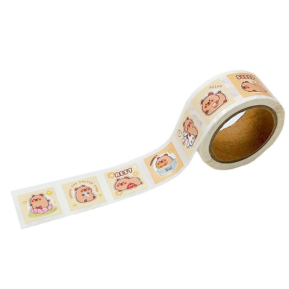 

Self-adhesive Sticker Decorative Sticker Capybara Paster Convenient Package Label Student Capybara square