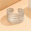 Adjustable Multi-Layer Stainless Steel Ring with Gold Plating