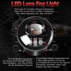 2 Pcs Car Front Fog Light 60W H11 LED Lens Fog Lamp For Mitsubishi Mirage Space Star Hatchback 2017 2018 2019 2020 2021 2022