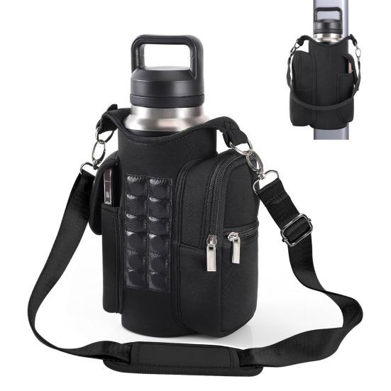 Magnetic Water Bottle Holder Crossbody Bag Waterproof Oxford Kettle Pouch for Gym Outdoor