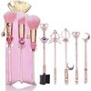 Makeup Brush Set Cute Cosmetic Brushes Sailor Moon Style Design Portable Eyeshadow Tool Fiber Hair Eyebrow 8 5 Piece Popular Pretty Soldier Gift (8-A)