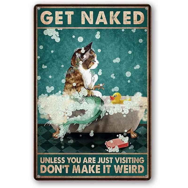 Couple Cat Metal Tin Sign Hotel Lobby Decoration Background Picture Bar Club Poster Home Living Room Wall Decor Animal Plaque