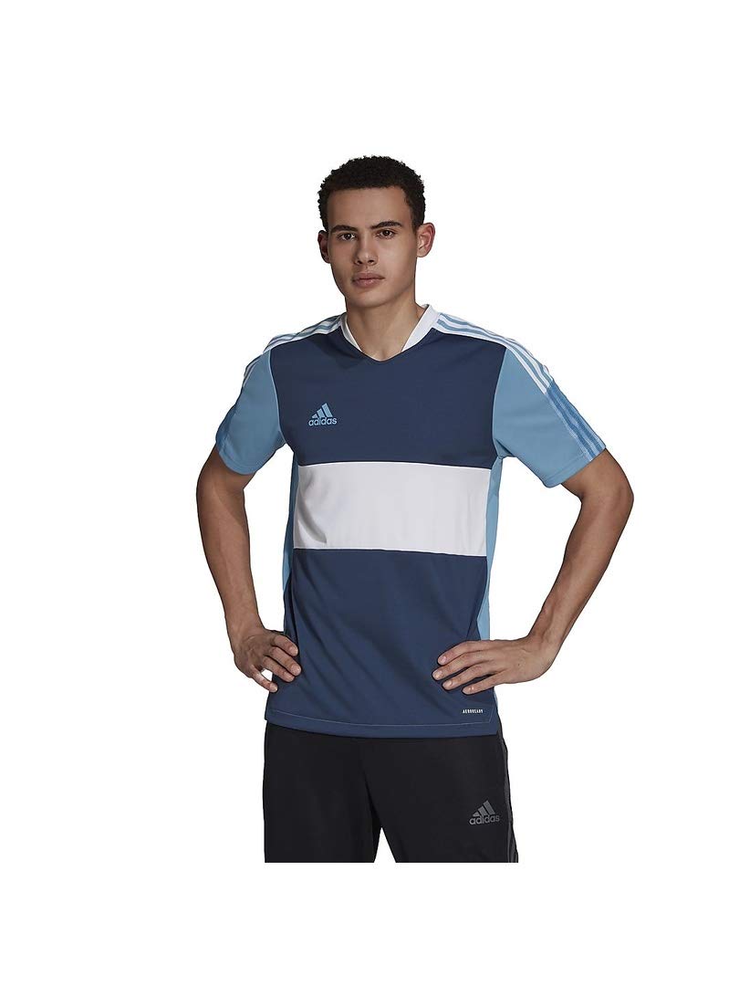 

adidas Tiro 21 Crew Size O Jersey, Navy/Hazy Blue,