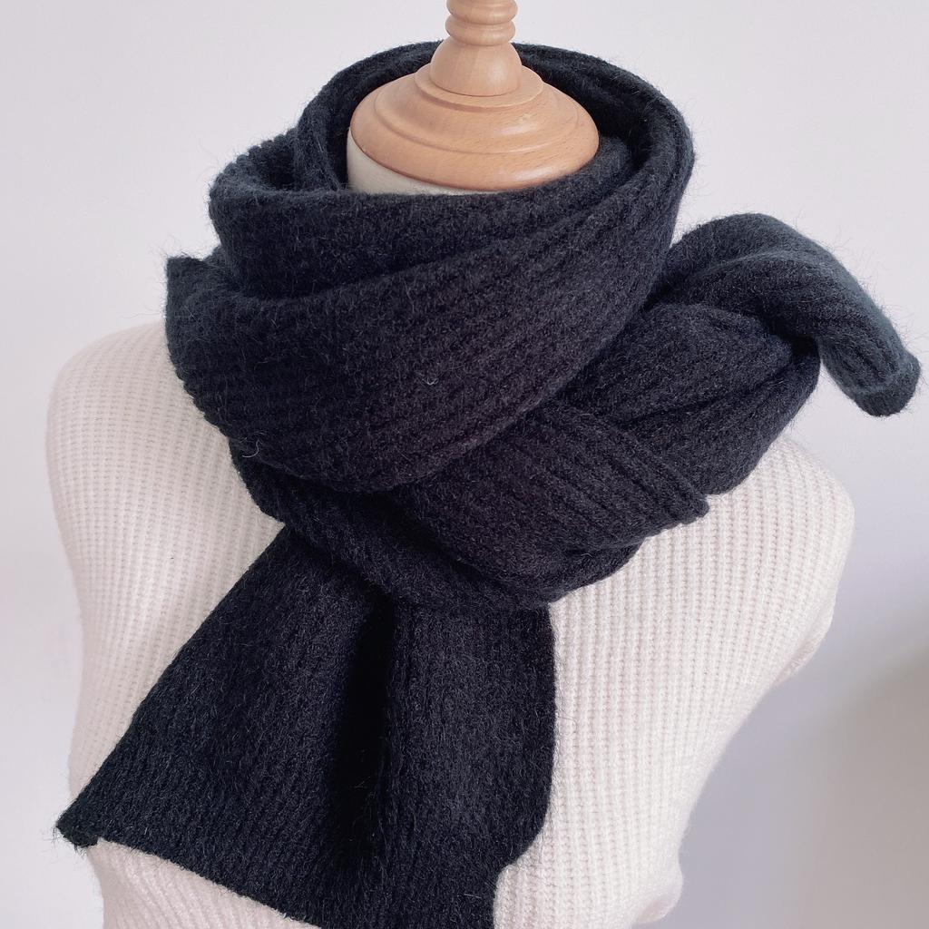 New Scarf for Women in Winter Versatile Soft and Warm Knitted Thickened Ins Student Couple Scarf Trendy