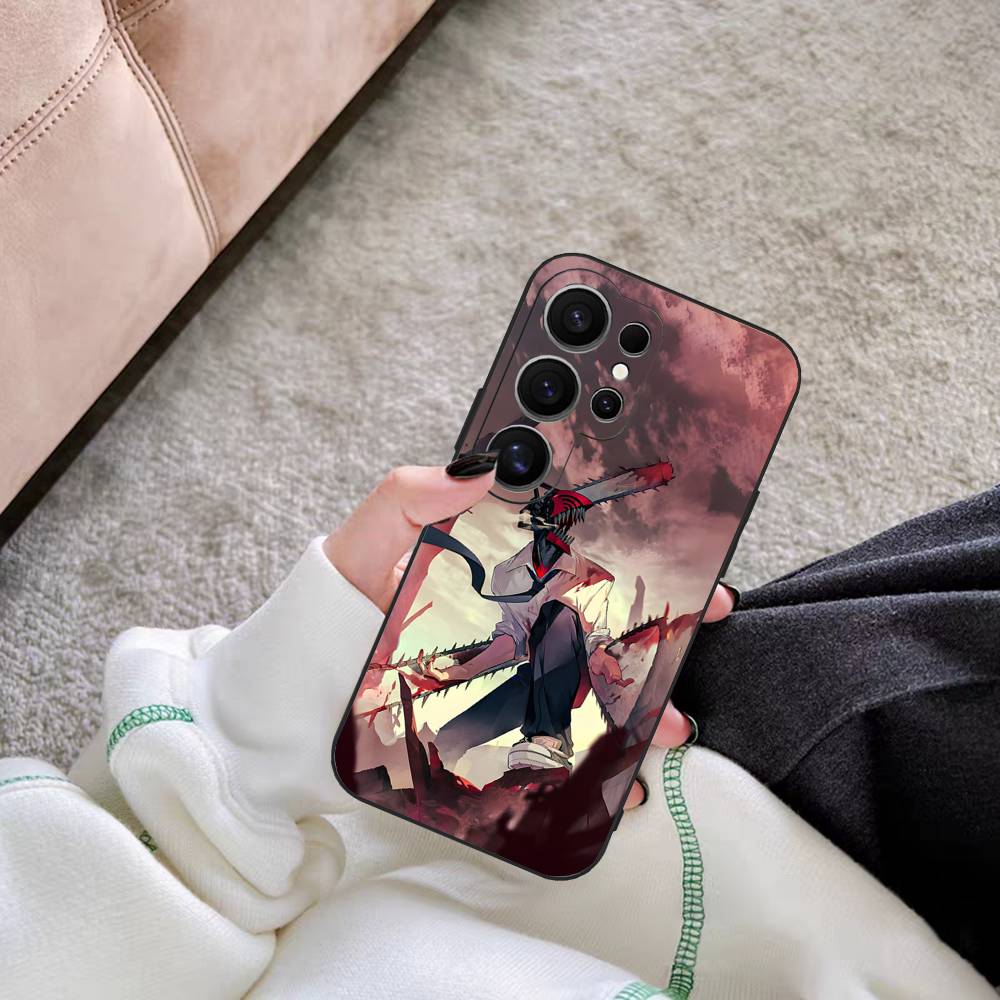 Anime Chainsaw Man Comics Phone Case For Samsung S 24 Fe 25 Ultra Plus 20 Lite 21 30 22 23 24 22 Ultra 5G Fundas