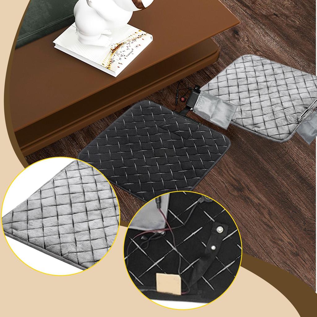 Multifunctional USB Heated Seat Cushion Electric Thermal Pad Adjustable Chair Heating Pad for Office Home Stadium Sports