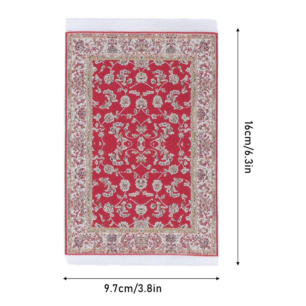Dollhouse Woven Carpet Miniature Scale Doll Furniture Dollhouse Rug Carpet Dollhouse Blanket Rug Woven Rug Dollhouse Rug 1/12