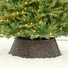 Woven Rattan Christmas Tree Skirt & Base Decoration