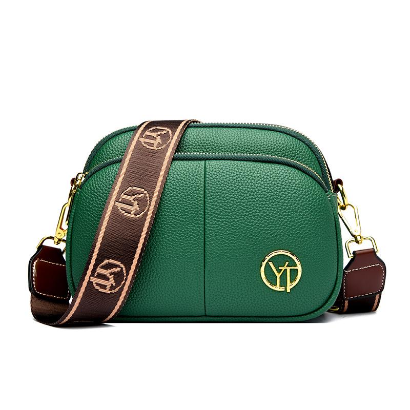 

Классическая женская сумка через плечо из искусственной кожи с множеством отделений, регулируемый широкий плечевой ремень, роскошная сумка