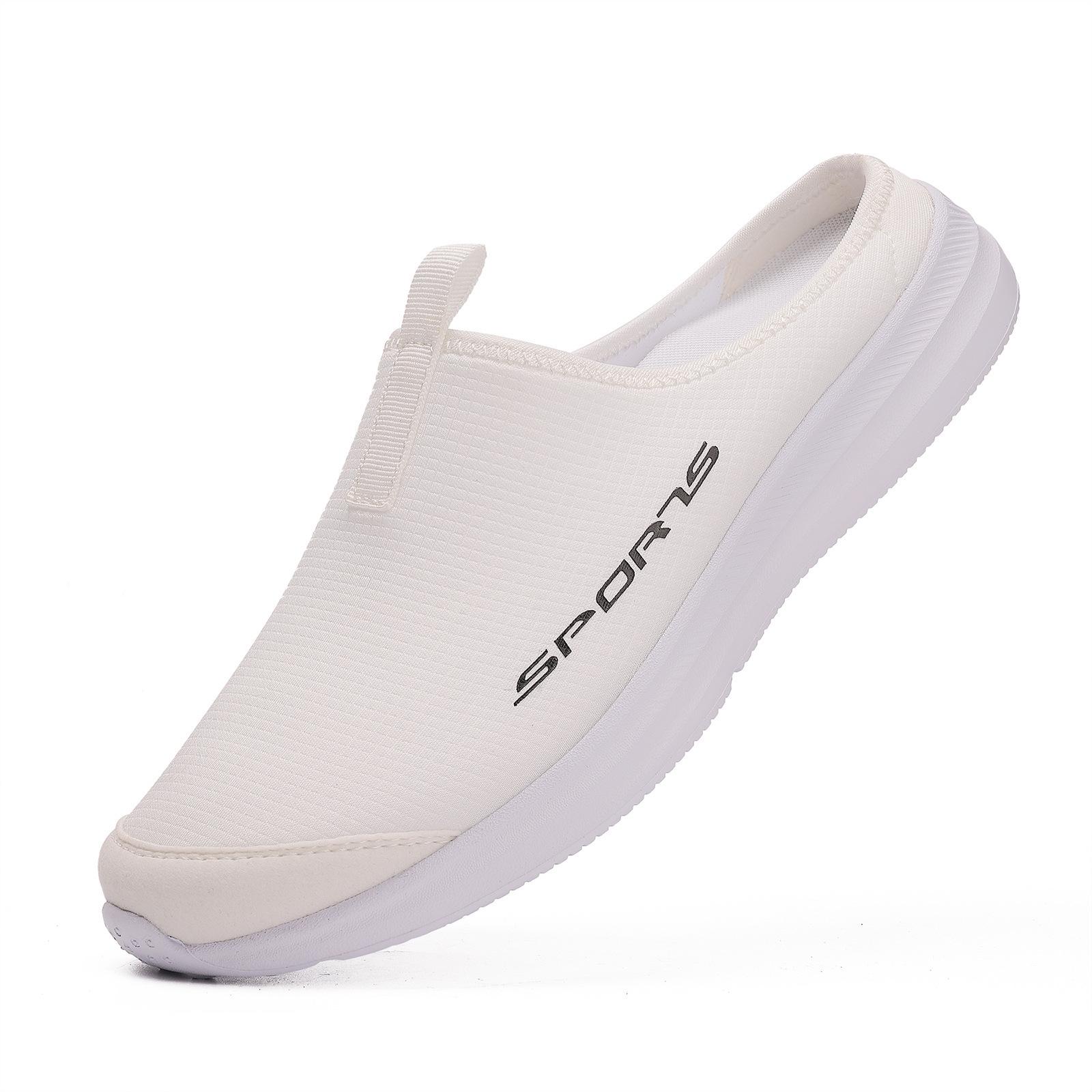 

2024 Stylish Slip-On Half-Slip Sneakers: Breathable, Versatile, Casual Lazy Shoes 41 білий