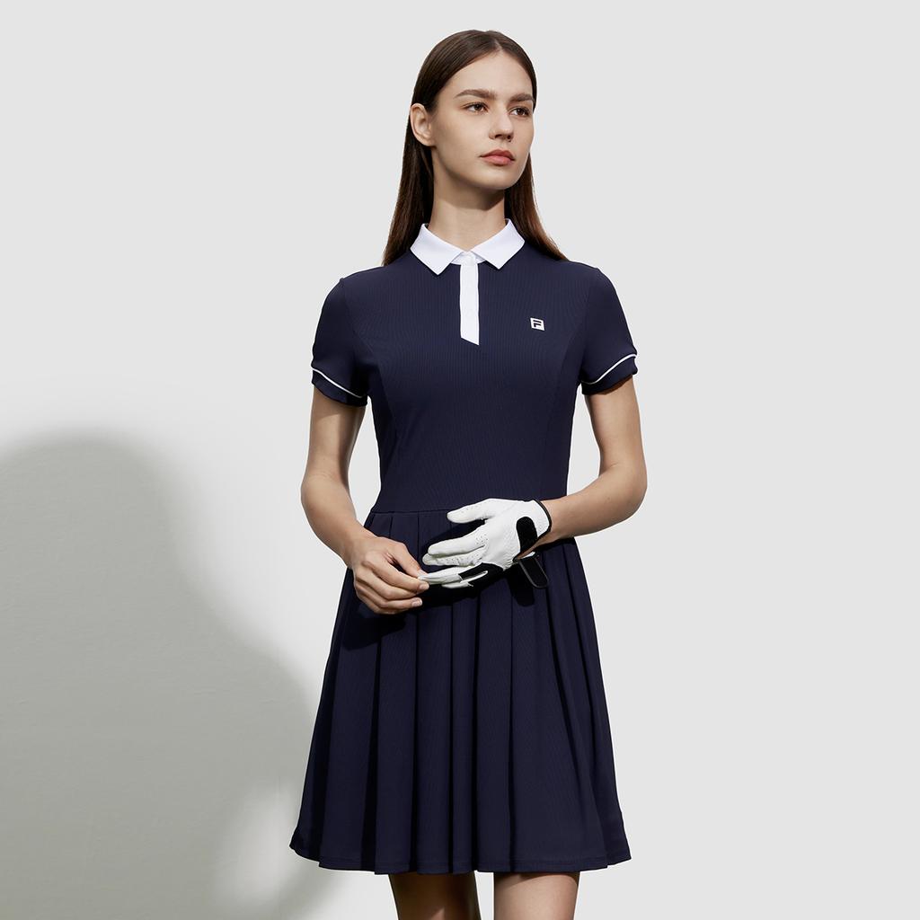 New FILA SS24 Short Sleeved Dresses Women's Tide Blue A11W425310FDB