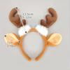 Plush Antler Headband Cute Festive Design Deer Ear Hairpiece Universal Fit Comfortable To Wear Reindeer Hair Hoop Holiday Party