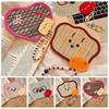 Cartoon Animal Animal Shaped Palm Fan Cattail Woven Handheld Fan Cattail Hand Fan  Photo Prop