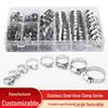 304 Stainless Steel Hose Clamp Set, 100 PCS