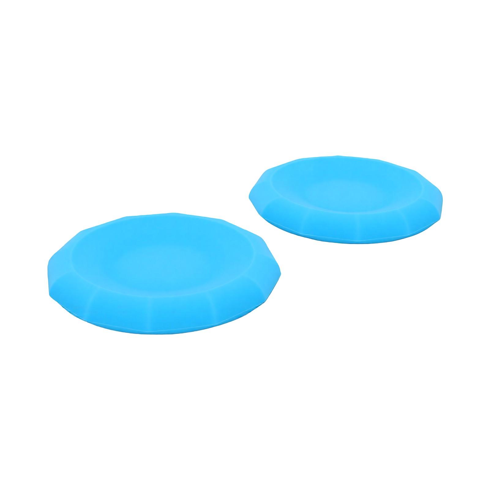 2pcs Silicone Yoga Round Knee Pad Thickened Non Slip Portable Exercise Yoga Knee Guard Round Pad for Pilates Fitness