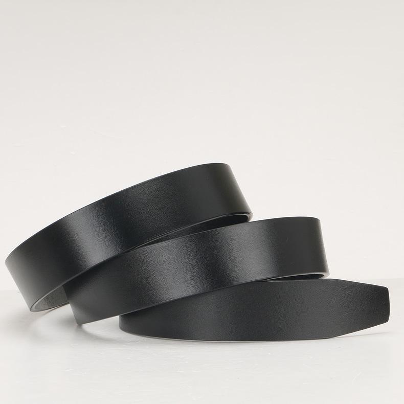 Curea din piele de vacă vintage cu două straturi și două fețe de 3,5 cm - Cataramă automată pentru bărbați, fără strat intermediar