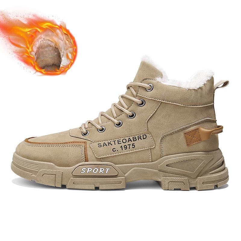 Men Boots Men's Winter Shoes Fashion Snow Boots Shoes Plus Size Winter Sneakers Ankle Men Shoes Winter Boots Black Blue Footwear