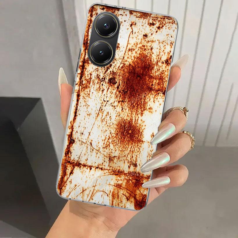 Vintage Industrial Style Rusty Pattern Phone Case for Xiaomi Poco X5 X6 X7 Pro F7 Ultra M7 Redmi 15 15C 13 13C 12 12C 10 10A 10C