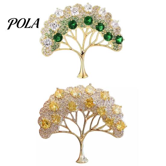 Brooch Pin, Wishing Tree Design Lapel Pin with Sparkling Layered Rhinestones, Hollow Branches Badge for Suits Coats Cheongsam Banquets