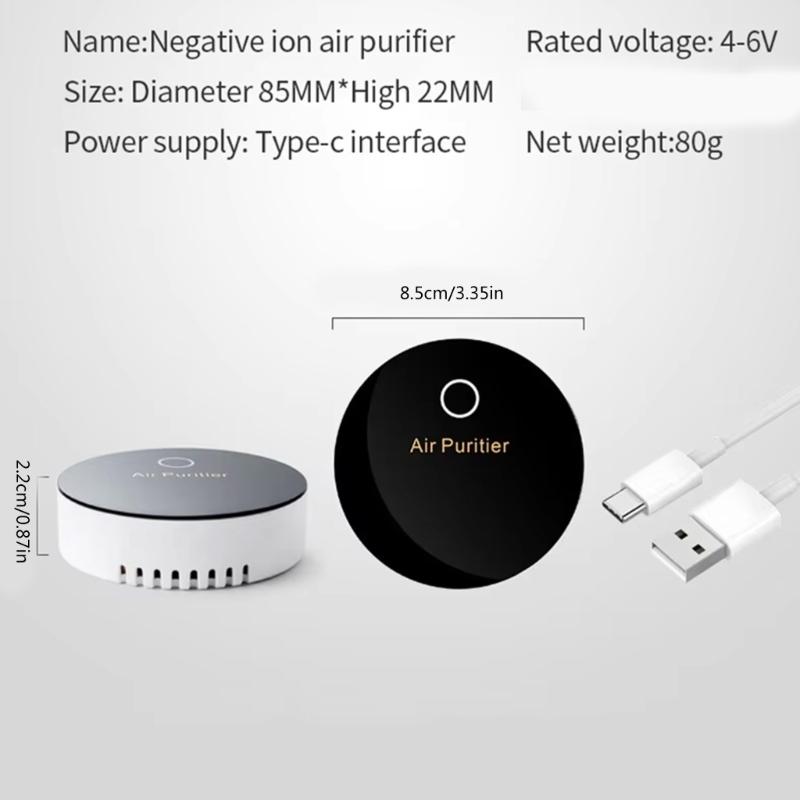 Mode USB luftrenare Liten luftrenare 5W Luftfräschare Luftfilter Luftrenare Bärbar luftrenare för resor