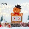 Pepparkaksmannens Julnedräkningskalender Träklossar Bordsdekoration Helgdagens Adventskalender för Kontorsbord