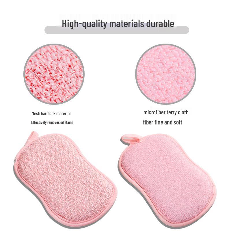 TEMU Kitchen Sponge & Dishcloth Set - High-Density Microfiber, Non-Oily 