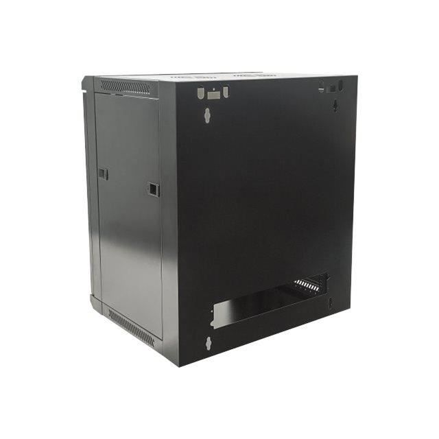 Armoire murale Intellinet 9U 19" - Noir, RAL 9005 - Antistatique, verrouillage clavier, porte en verre