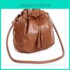 Elegant Women Bucket Shape Tassel Decorated Shoulder Cross Body Bag For Stylish Looks
