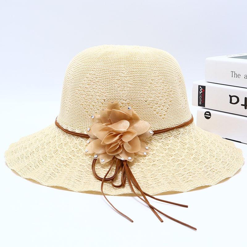 New Straw Hat Women's Outdoor Sunshade Sunscreen Hat Big Brim Trendy Vacation Beach Hat Breathable Cool Hat