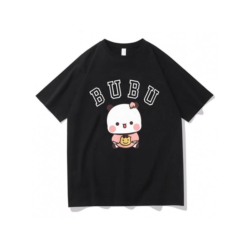 Cute Bubu Dudu Panda Bear T-Shirts For Summer - Short Sleeve Casual Tees For Men And Women With Cartoon Graphics