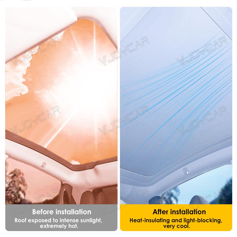 Tesla Model Y Sunshade with Gesture and Voice Recognition for Enhanced Sun Protection